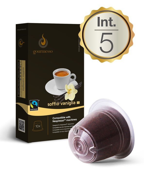 10 Nespresso&reg; Compatible Coffee Capsules $0.50/pod - Soffio Caramello (Int. 5) N9