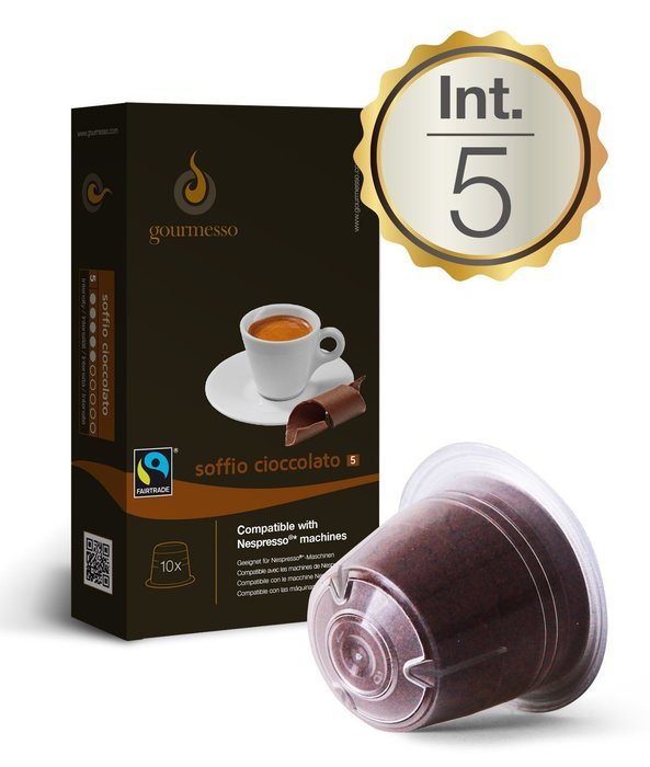 10 Nespresso&reg; Compatible Coffee Capsules $0.50/pod - Soffio Caramello (Int. 5) N12