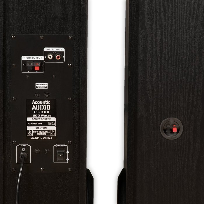 Acoustic Audio TSi300 Bluetooth Powered Floorstanding Tower Multimedia Speakers with Optical Input and Mics TSi300DM2 N4