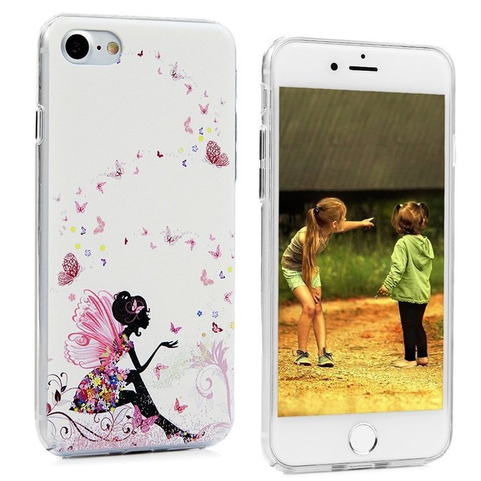 iPhone 7 Case (4.7 inch) Cute Digital Print Colorful Hard PC Back Shell Bumper Ultra Thin Slim Fit Clear Full... N26