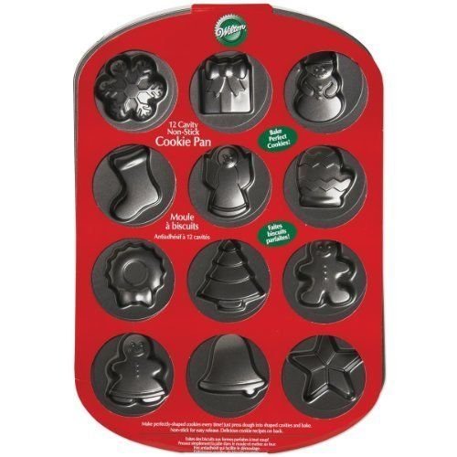 Wilton Christmas Holiday Cookie Shapes Pan Jello Gelatin Mold Cake Cupcake