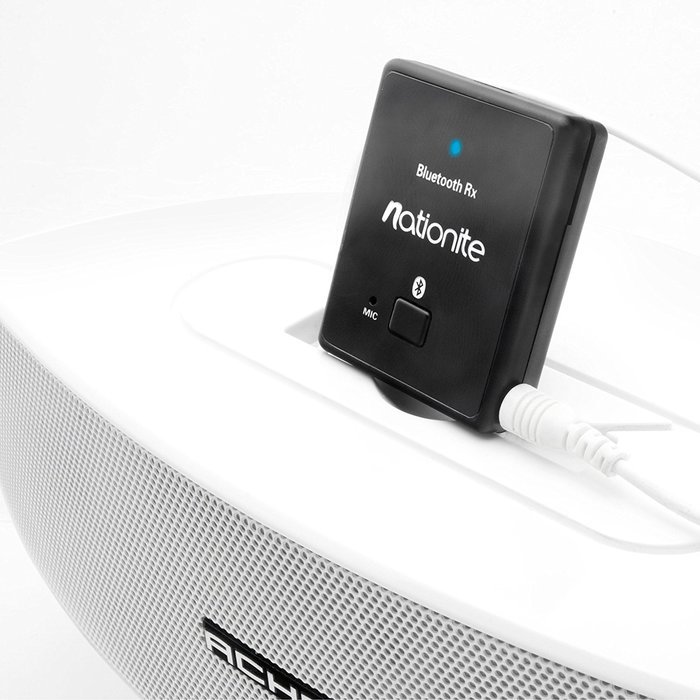 Nationite RX41 Portable Bluetooth Audio Receiver w/Built-in Battery - Stream From Your iPhone or Other Bluetooth... N2