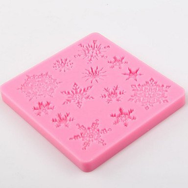 Sher Snowflakes Shape Flip Sugar Sugar Cake Mold Decoration Mold Tool Diy Baking Tools N2