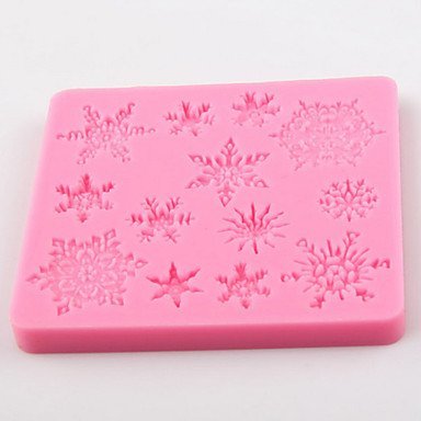 Sher Snowflakes Shape Flip Sugar Sugar Cake Mold Decoration Mold Tool Diy Baking Tools N3