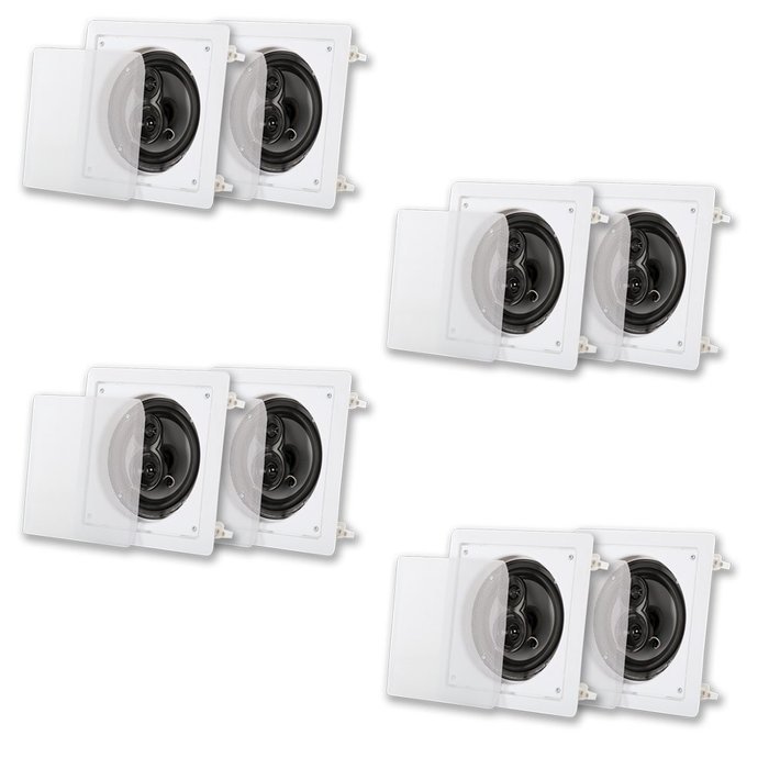 Acoustic Audio CS-I63S-4PR 300 Watt 6.5" 3-Way Home Theater In-Wall/Ceiling Speakers (4-Pair)