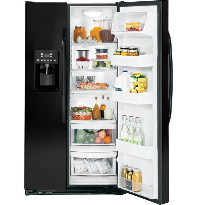 Hotpoint HSS25ATHBB 25.4 Cu. Ft. Black Side-By-Side Refrigerator N6