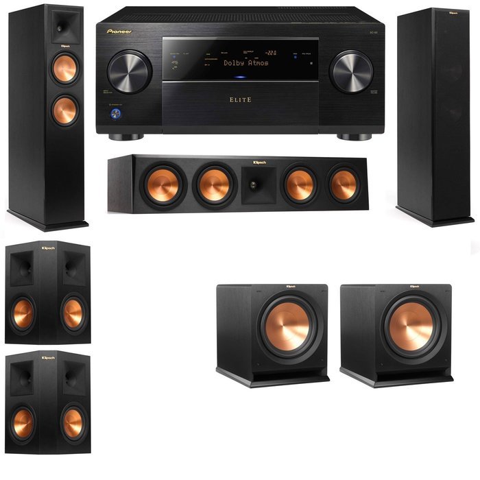 Klipsch RP-250F Tower Speakers-RP-440C-R112SW-5.2-Pioneer Elite SC-85