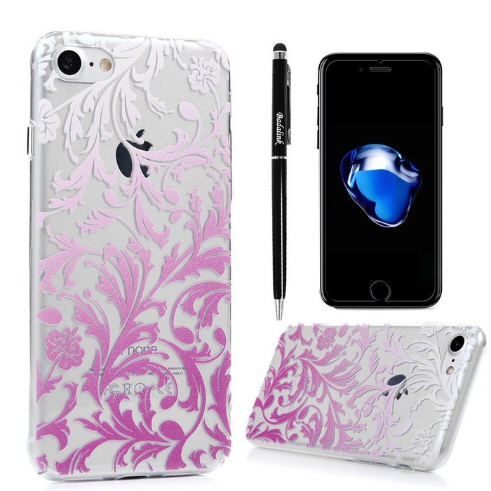 iPhone 7 Case (4.7 inch) Cute Digital Print Colorful Hard PC Back Shell Bumper Ultra Thin Slim Fit Clear Full... N46