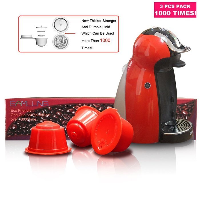 Gamlung Refillable Nescaf&eacute; Dolce Gusto Capsule pack of 3 USE 1000TIMES N7