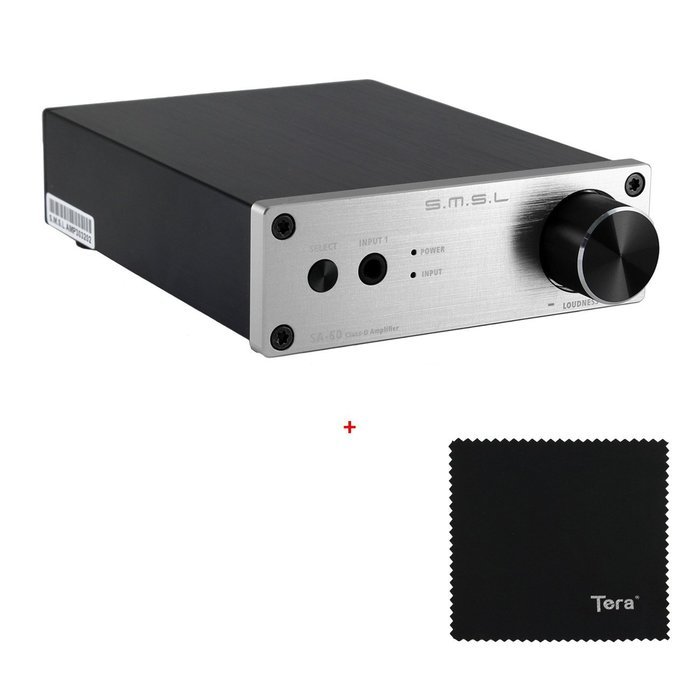 SMSL SA-60 60*2 TPA3116 Class D Big Power HIFI Digital Desktop Amplifier Color Silver with Power Supply with Tera...