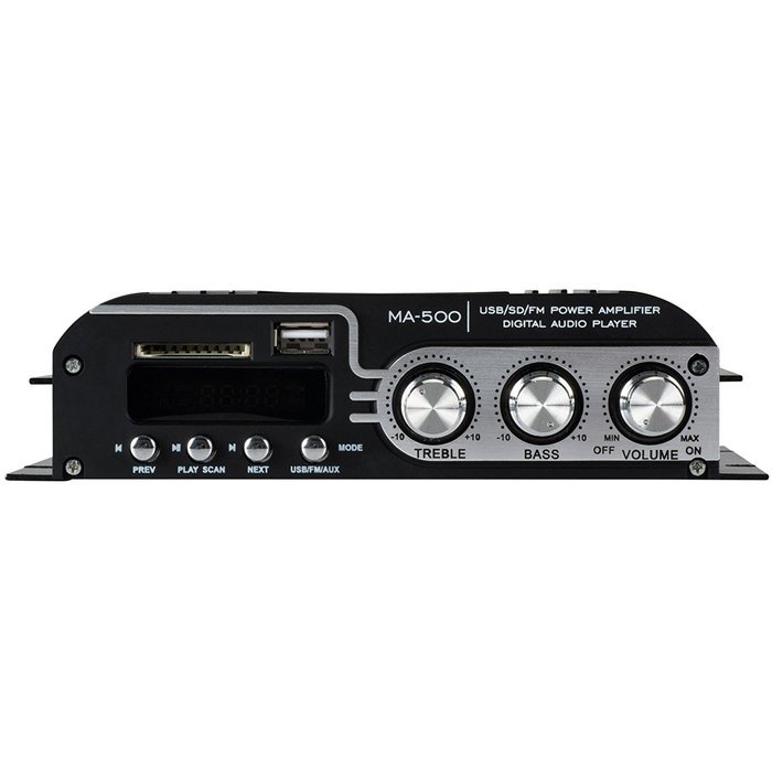 Kinter MA-500 4-Channel Mini Amplifier with Remote USB MP3 Media Card FM 4x30W N3