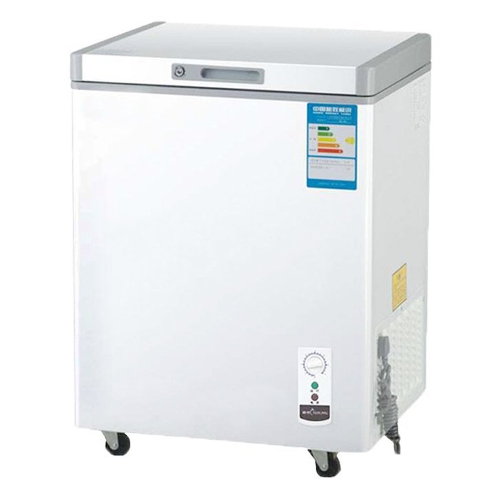 BD-100 Top Folding Door Ice Cream Chest Freezer Beer Soda Beverages Cooler Refrigerator Compact Apartment Size... N3
