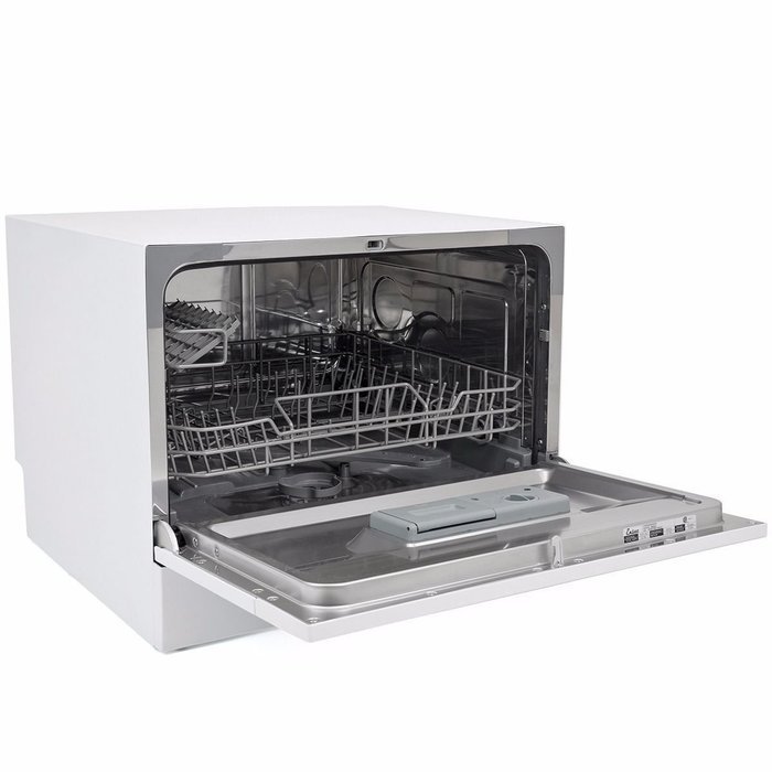 Kissemoji Countertop Dishwasher White Portable Compact Energy Star Apartment Dish Washer