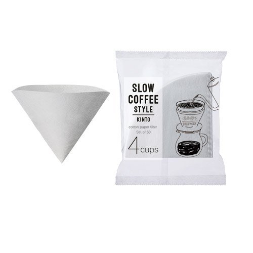 Carafe Coffee Set by Kinto Japan for "Slow" Coffee with Extra Filters (Total of 80 Filters) N2
