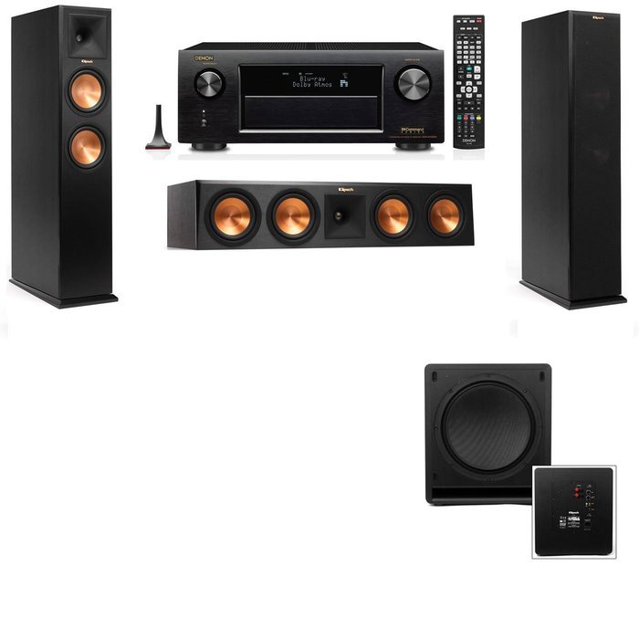 Klipsch RP-260F Tower Speakers-SW-112-3.1-Denon AVR-X3200W