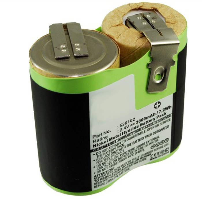 2x Ni-MH 2.4V Battery Replaces BLACK & DECKER 520102 Fits Classic HC400 Vacuums N3