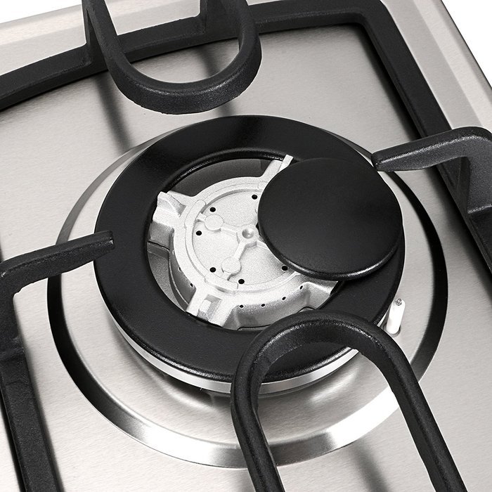 28 in Silver Stainless Steel 3 Burner Built-In Stove NG Gas Cooktop Cooker 8350W N5