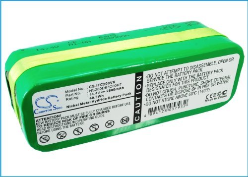 Battery2go Battery fit to Infinuvo NS280D67C00RT, CleanMate 365, CleanMate QQ-2L, CleanMate QQ-2 White N2
