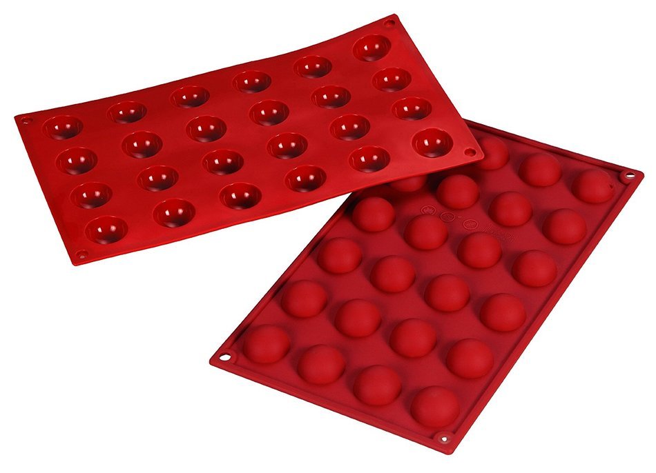 Fat Daddio's Silicone Half Sphere Bakeware Mold, .3-ounce, (#SMF-006)