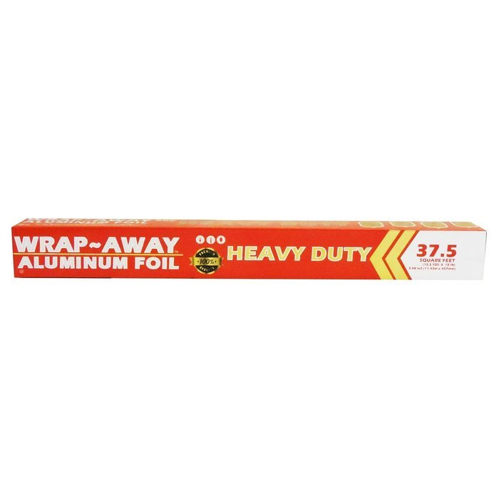 "WRAP AWAY" Heavy Duty Aluminum Foil, 37.5 sq. ft., 12.5 yd. x 18" L