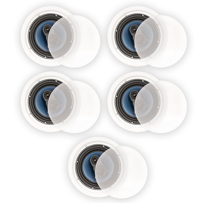 Blue Octave RC83 In Ceiling 8" Speakers 3 Way Home 1900 Watts New 5 Speaker Set RC83-5S