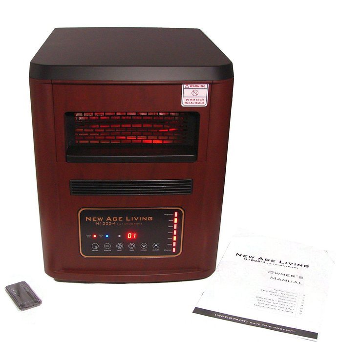 New Age Living H1000-4 High Efficiency Quartz Infrared Heater with Humidifier & Built-In HEPA Air Purifier + UV... N2
