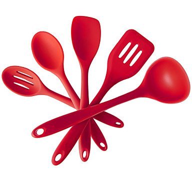 Y&XL&H 5pcs Silicone Kicthen Cooking Tools Spatula -Cooking Spoon Soup Ladle -Egg Turner Kitchen Accessories