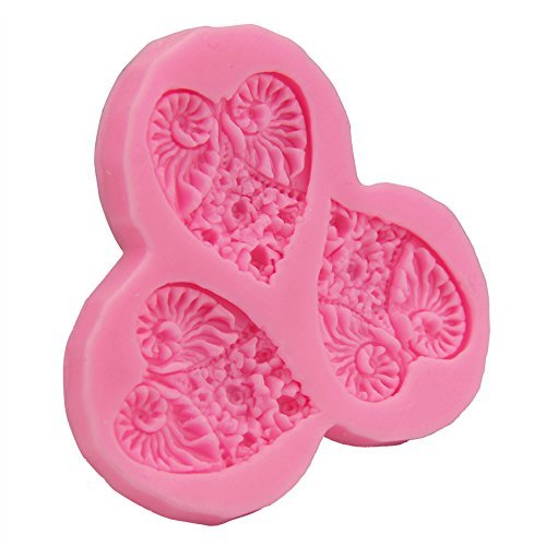 Let'S Diy Silicone Loving Heart Mold Sugar Craft DIY Fondant Lace Cake Decorating Tools Mould Baking Tool N4