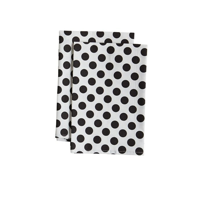 Jessie Steele Polka Dot Cloth Napkins, White/Black