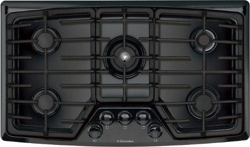 Electrolux EW36GC55G 36" Gas Cooktop with Min-2-Max&reg; Burner and Continuous Grate, Black
