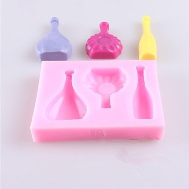 Y&XL&H European Wine Bottle Glass Fondant Cake Chocolate Silicone Mold, Decoration Tools Bakeware N4