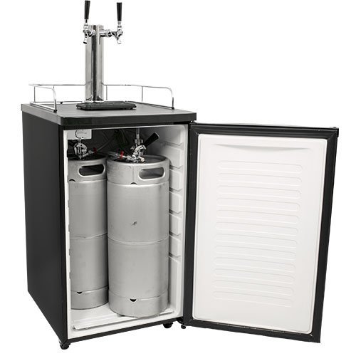EdgeStar Full Size Dual Tap Kegerator & Draft Beer Dispenser - Black N6