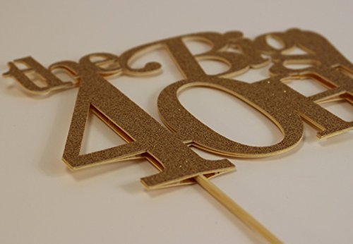 All About Details Gold The Big 4OH! Cake Topper N3