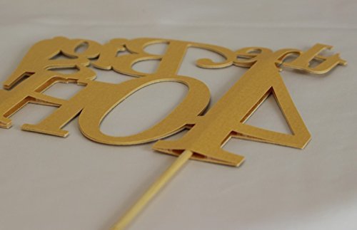 All About Details Gold The Big 4OH! Cake Topper N4
