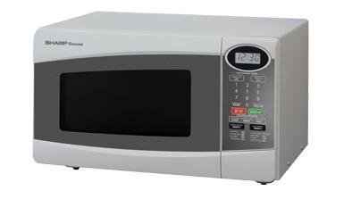 Sharp R-249T(S) Silver 800-watt Microwave Oven, 22-Liter