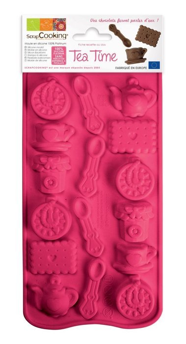 ScrapCooking Silicone Tea Time Mold for Chocolate