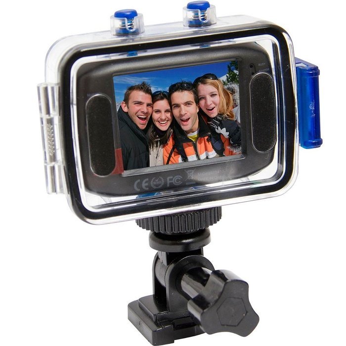 Vivitar DVR785HD Waterproof Action Video Camera Camcorder (Blue) with Helmet & Bike Mounts with 32GB Card + Case... N2