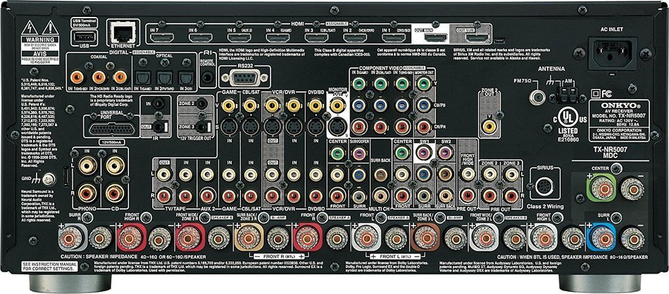Onkyo TX-NR5007 145 Watts 9.2-Channel AV Surround Home Network Receiver (Black) (Discontinued by Manufacturer)