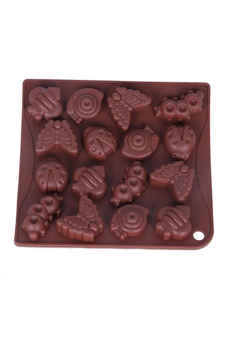 Silicone Insects Butterfly Chocolate Hard Candy Mold Set Heat Resistant - 4 Piece Set 7 x 6.5 x 1 inches N2