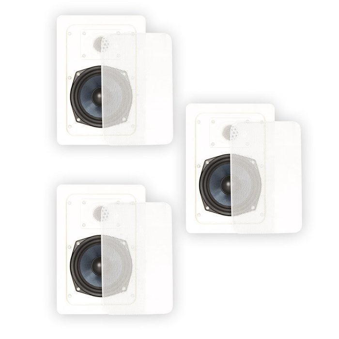 Blue Octave BDW52 In Wall Speakers 2 Way Home Theater Surround Sound 3 Speaker Set