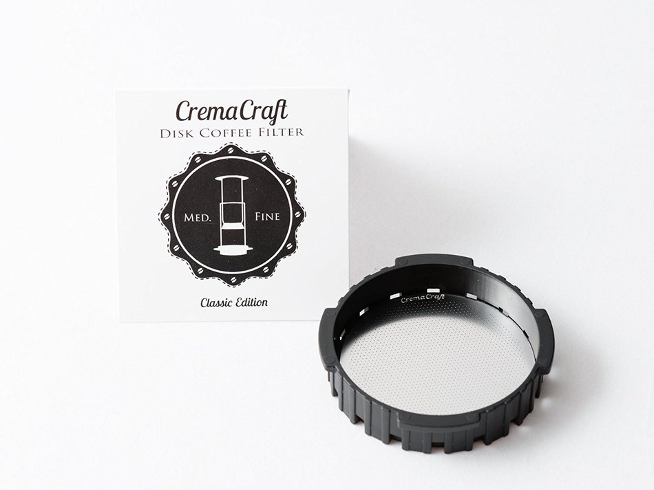 CremaCraft Medium-Fine Coffee Filter for Aeropress - Classic Edition - Reusable Stainless Steel