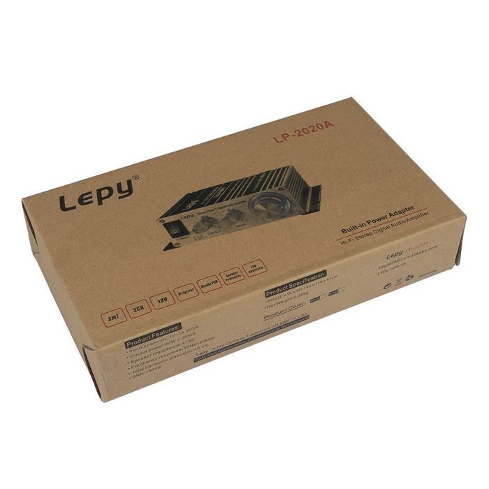 HuanX35 Lepy LP-2020A Audio Amplifier 2x20W Digital Mini Hi-Fi Stereo Power Amplifier With Power Adapter(Black) N2