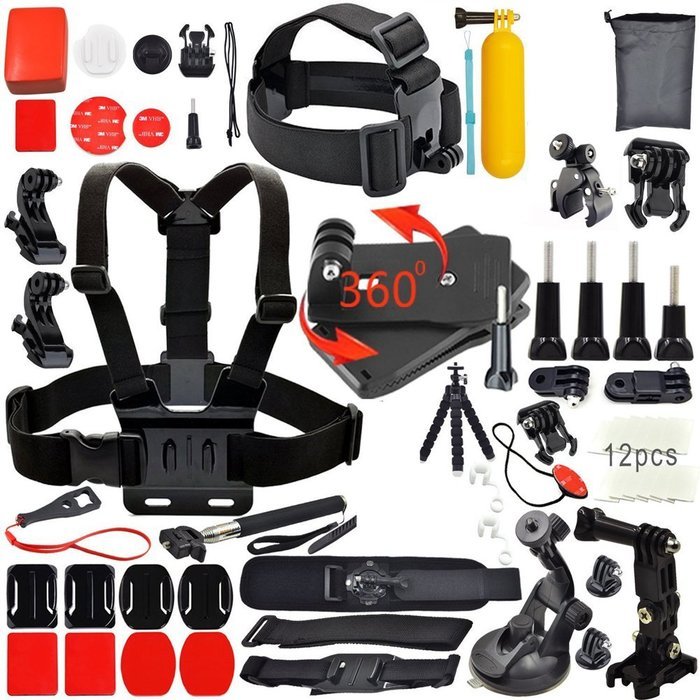 YFY 26-In-1 Basic Outdoor Sports Accessories Kit for GoPro Hero Cameras N4