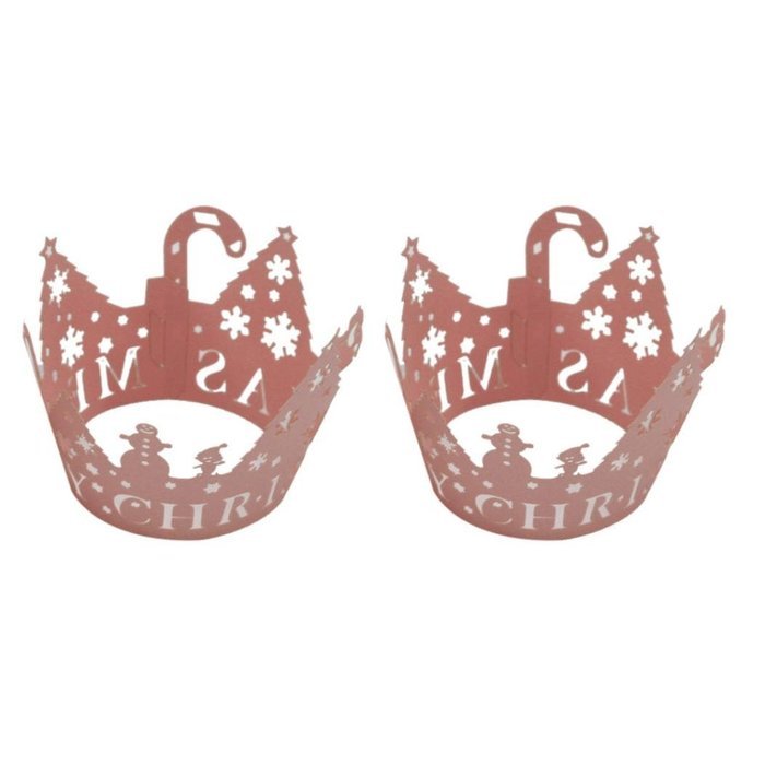 Muxika 24Pcs Christmas Hollow Lace Cup Muffin Cake Paper Case Wraps Cupcake Wrapper for Wedding Birthday Festival... N19