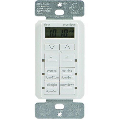New GE 25055 TouchSmart In-Wall Digital Timer with 6 Pushbuttons