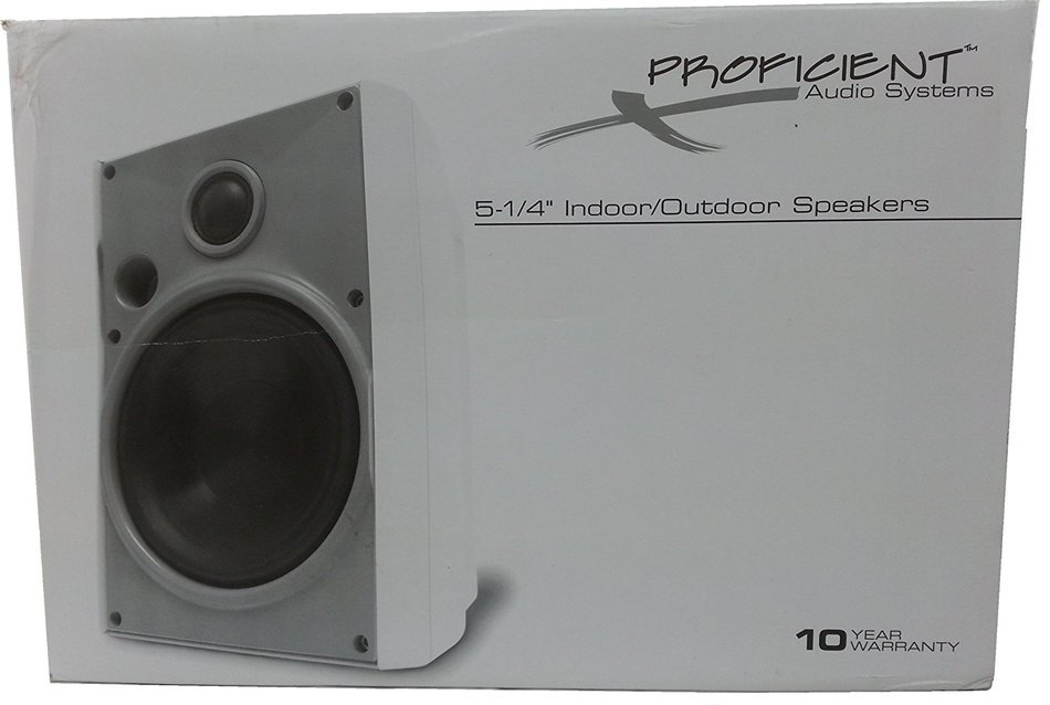 Proficient Audio Systems AW525BLK 5.25-Inch Indoor/Outdoor Speakers (Black) (Discontinued by Manufacturer)