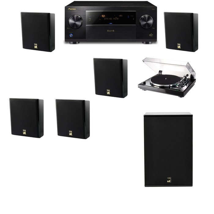 M&K Sound MP150II Wall Speaker 5.1 Thorens TD-240-2 X12 Pioneer Elite SC-89
