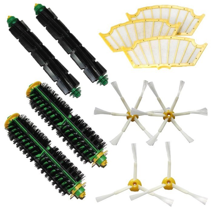 SHP-ZONE 2 x Bristle Brush & 2 x Flexible Beater Brush & 2 3-Armed Side Brushes + 2 6-Armed Side Brushes & 3 Filters...