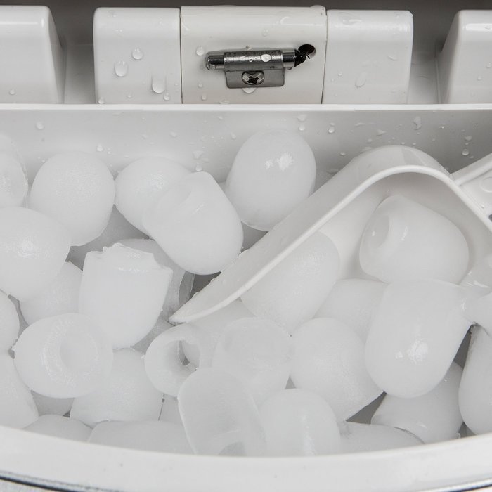XtremepowerUS Ice Maker Machine Electric Portable Counter-Top Cube Ice Silver