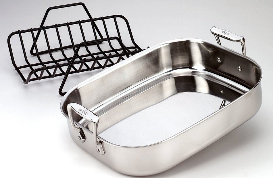 All-Clad 3016 Nonstick Roasting Rack Cookware, 14 by 12.25-Inch, Black N3
